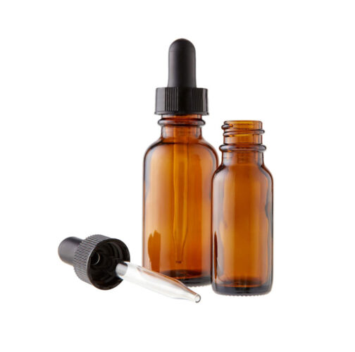 Glass Bottle with Dropper 30ml - 1pcs (mixing colors)