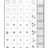 Stencil self-adhesive / design χ 12 times (different sizes) – reusable