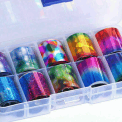 10 Ρολά Transfer Foil Holographic σε κασετίνα code: WY444