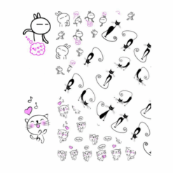 Nail water Stickers Cartoon