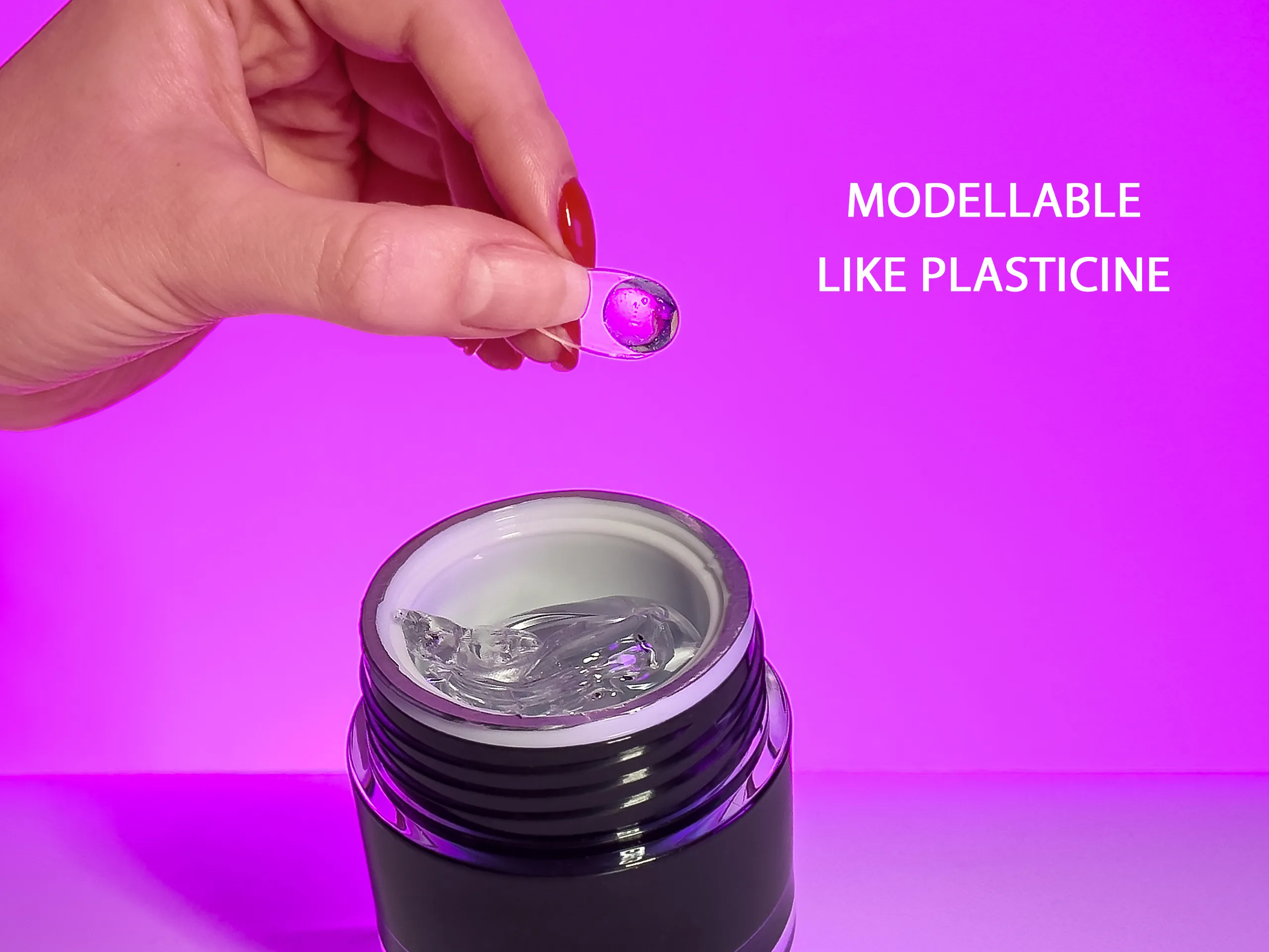 3D Glue Gel Clear 10gr / 3D Nail Art & Press On Tips / Non-Sticky / Vegan & Cruelty free / TPO & HEMA FREE 3D Glue Gel Clear 10gr / 3D Nail Art & Press On Tips / Non-Sticky / Vegan & Cruelty free / TPO & HEMA FREE - Image 3