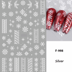 nail stickers F998 silver