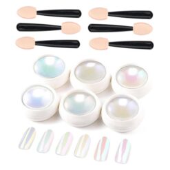 Pearl Chrome Nail Powder 6pcs